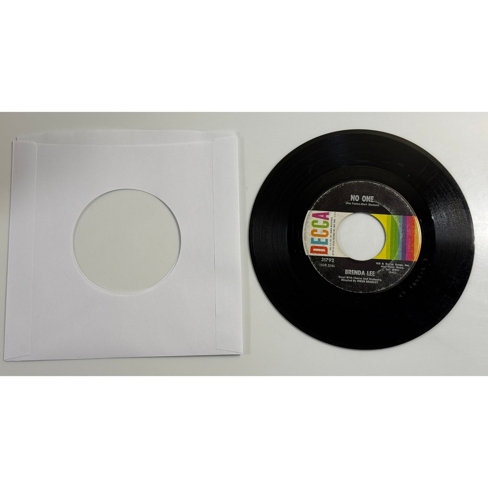 Decca Vinyl Record 7" Brenda Lee Too Many Rivers No One 45 RPM 31792